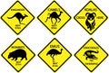 Vector of previous Australian road signs